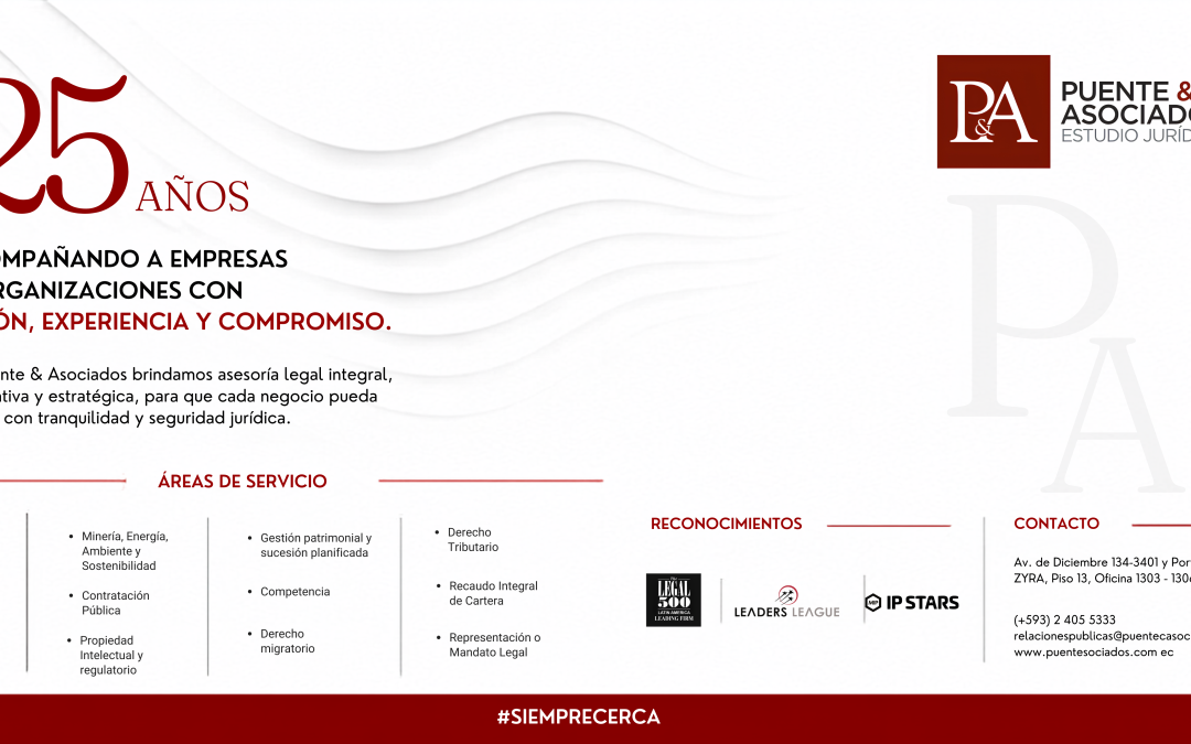 Puente & Asociados conmemora 25 años de trayectoria acompañando al sector empresarial